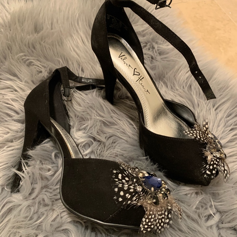 Velvet heart heels